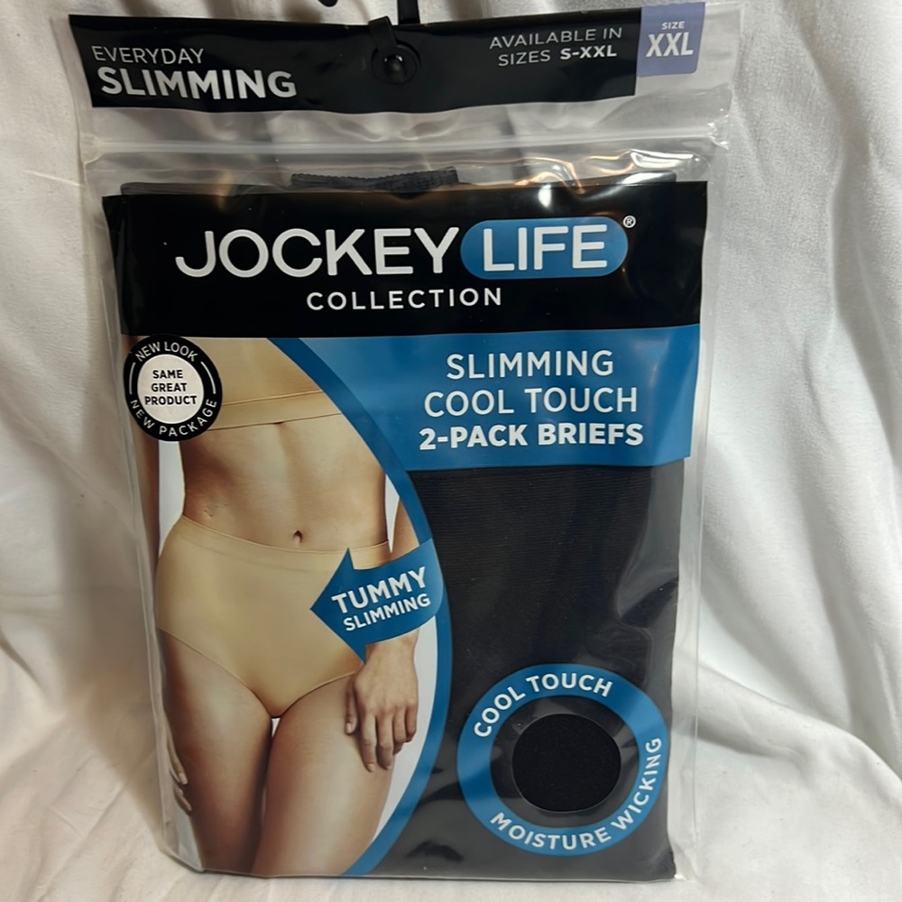NEW JOCKEY LIFE COLLECTION SLIMMING COOL TOUCH 2 PACK BRIEFS